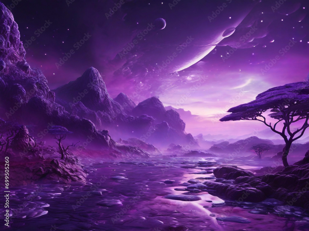 Fototapeta premium The Purple Planet.