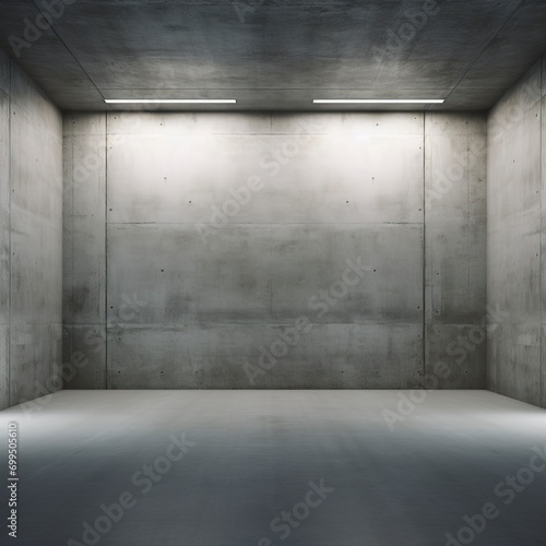 Gray, concrete wall, indoor, high-end, front, simple background, night, wall, clean wall © Tran