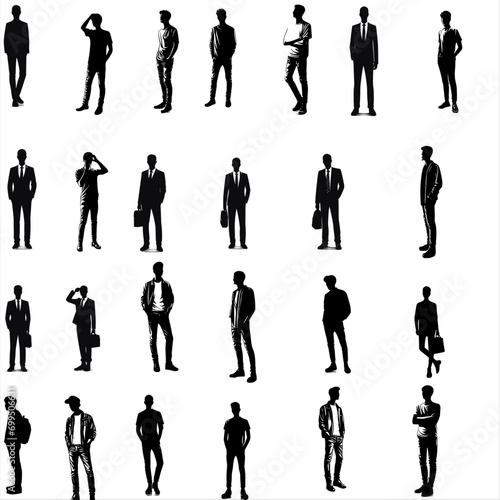 silhouettes of people , silhouette of bussiness people.