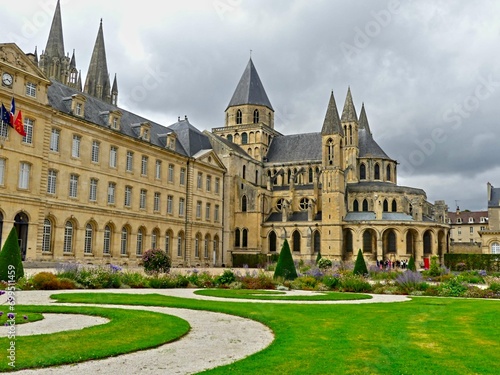 Caen, August 2023 - Visit the magnificent city of Caen, capital of Normandy. View of religious monuments