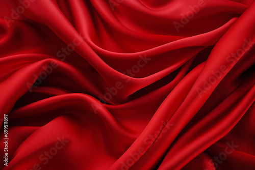 Abstract background Red cloth streamer luxury 3D render photo