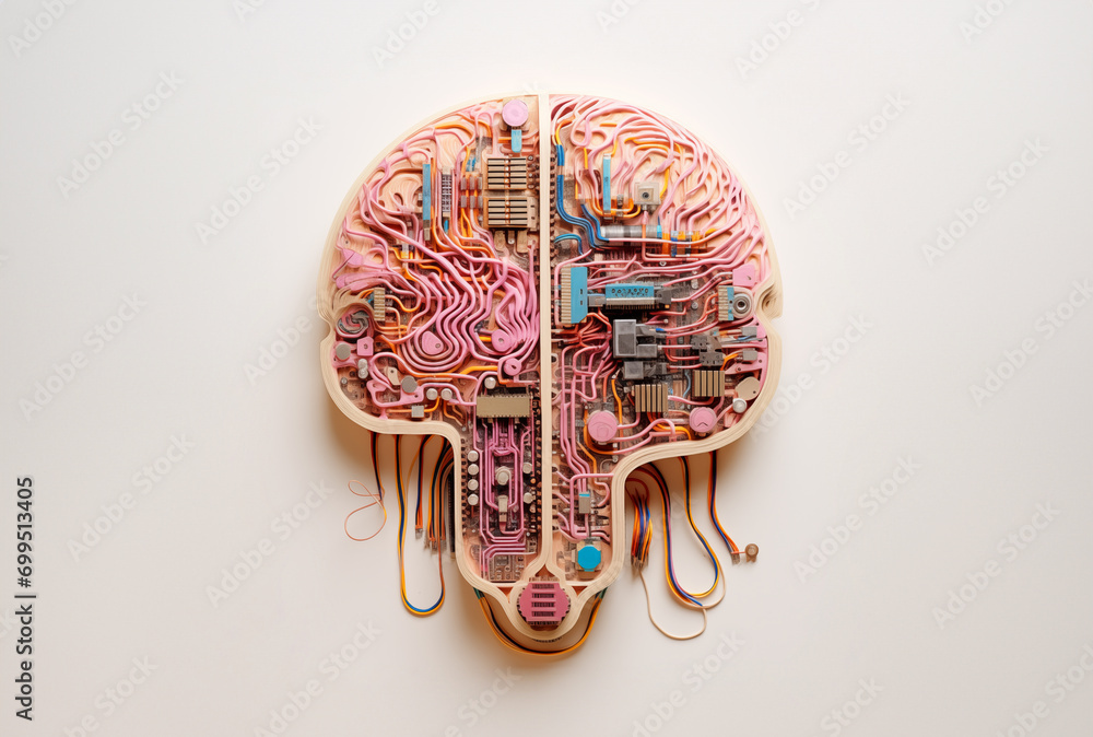 Human brain showing Intelligent thinking processing through the concept ...