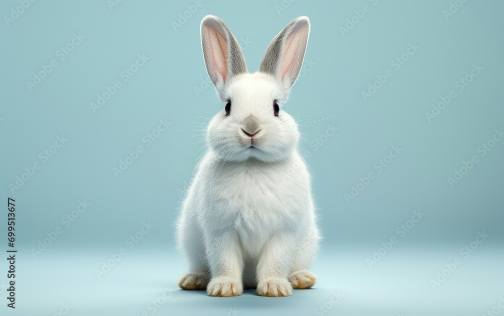 Portrait of rabbit or bunny isolated on white background