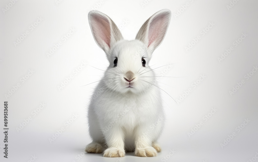 Portrait of rabbit or bunny isolated on white background Portrait of rabbit or bunny isolated on white background