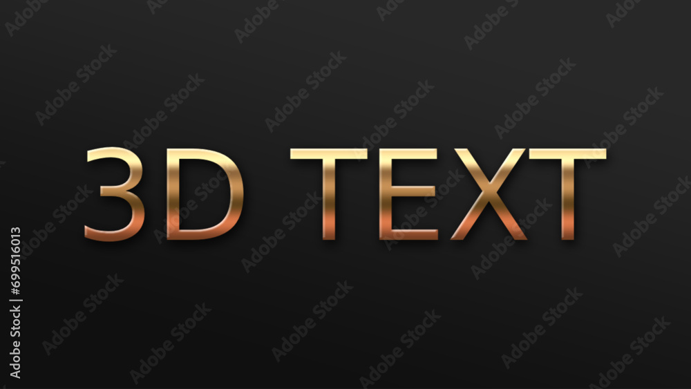 3D text with golden and emboss effect 3D text with golden and emboss effect
