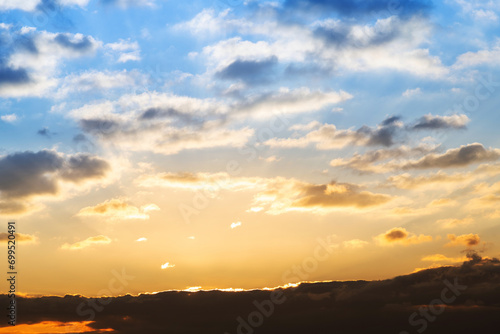 Background of beautiful sunset sky © xy