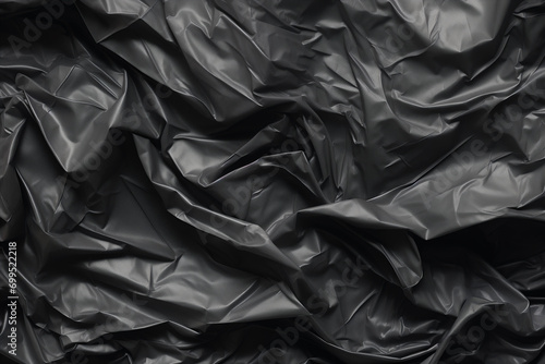 Wrinkled plastic wrap texture on a black_background