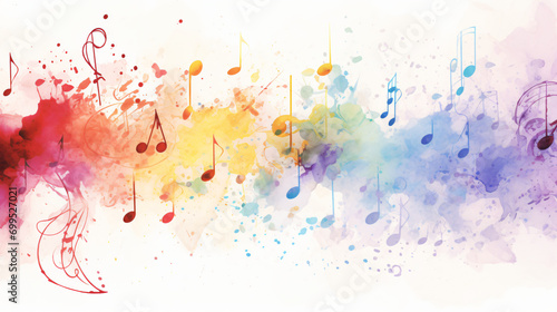 Abstract musical long narrow background photo