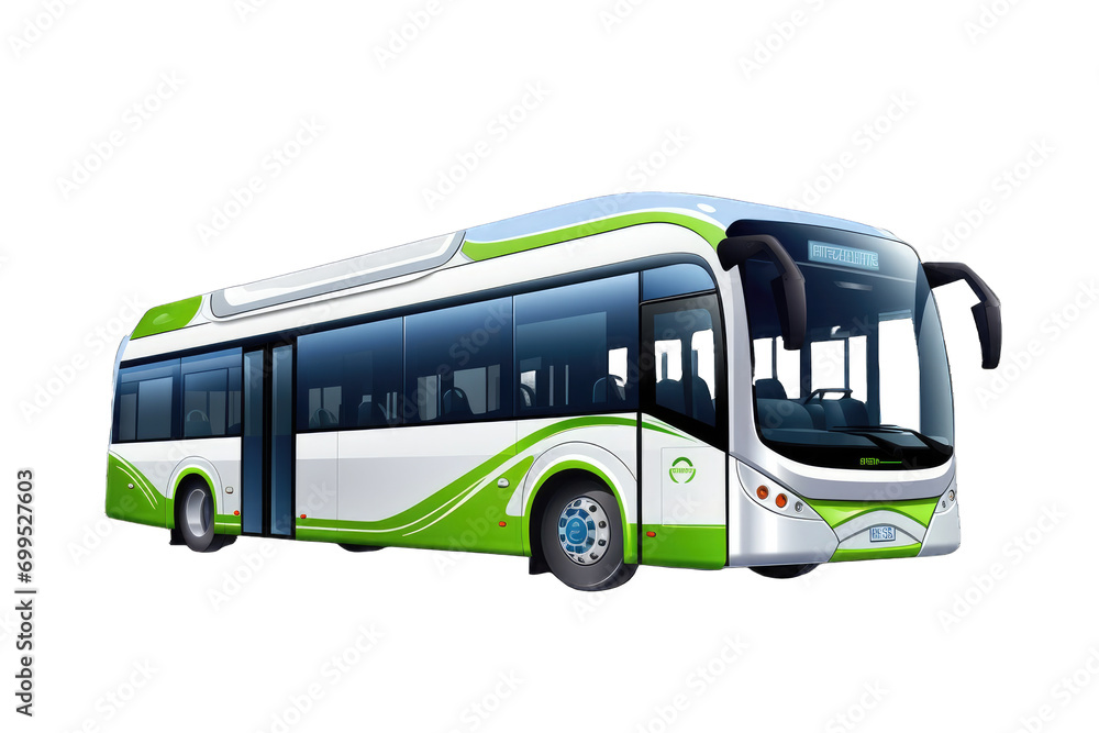 green modern city bus