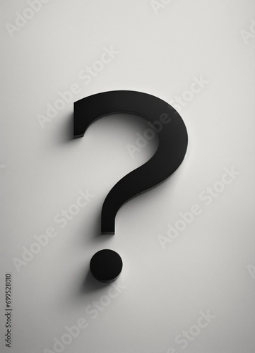 question mark on black background