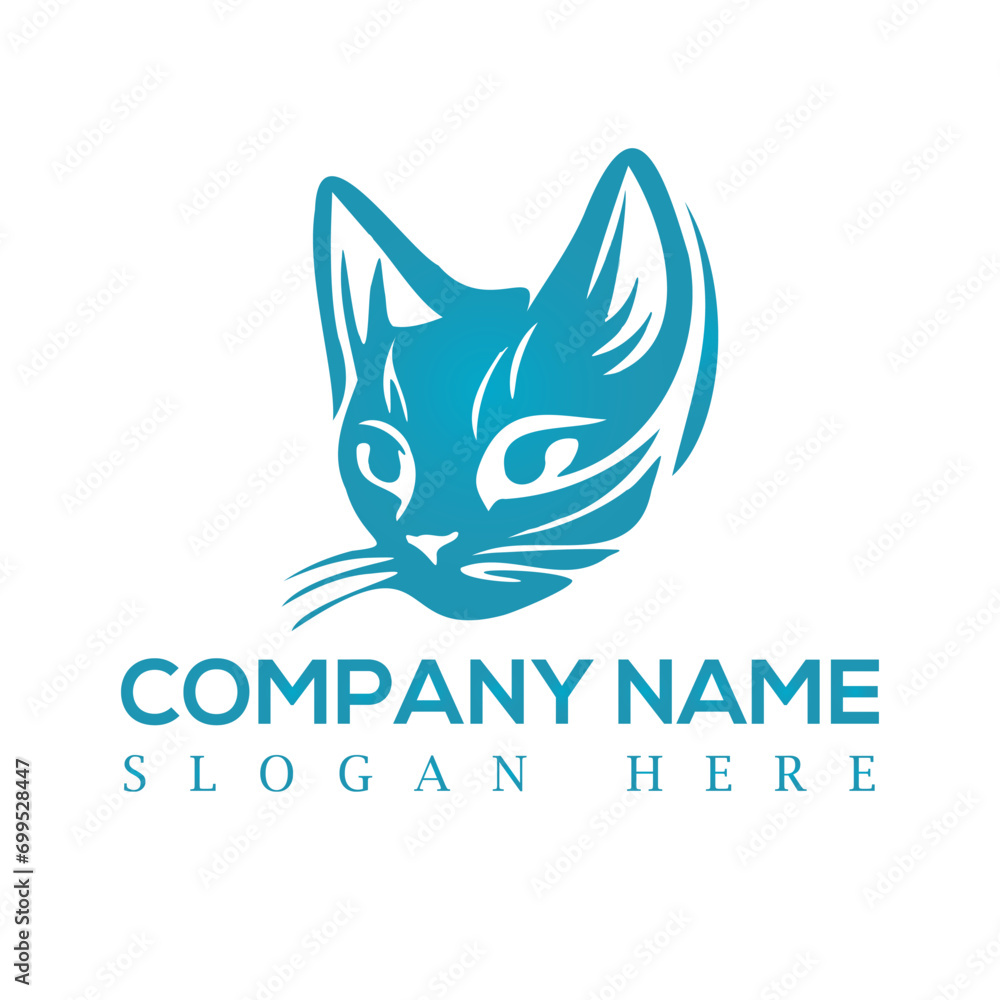 Cat logo design vector Illustration, Cat icon design, pet care vector template Cat logo design vector Illustration, Cat icon design, pet care vector template