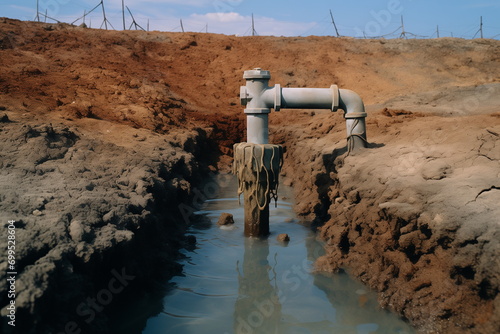A pipe in a ditch