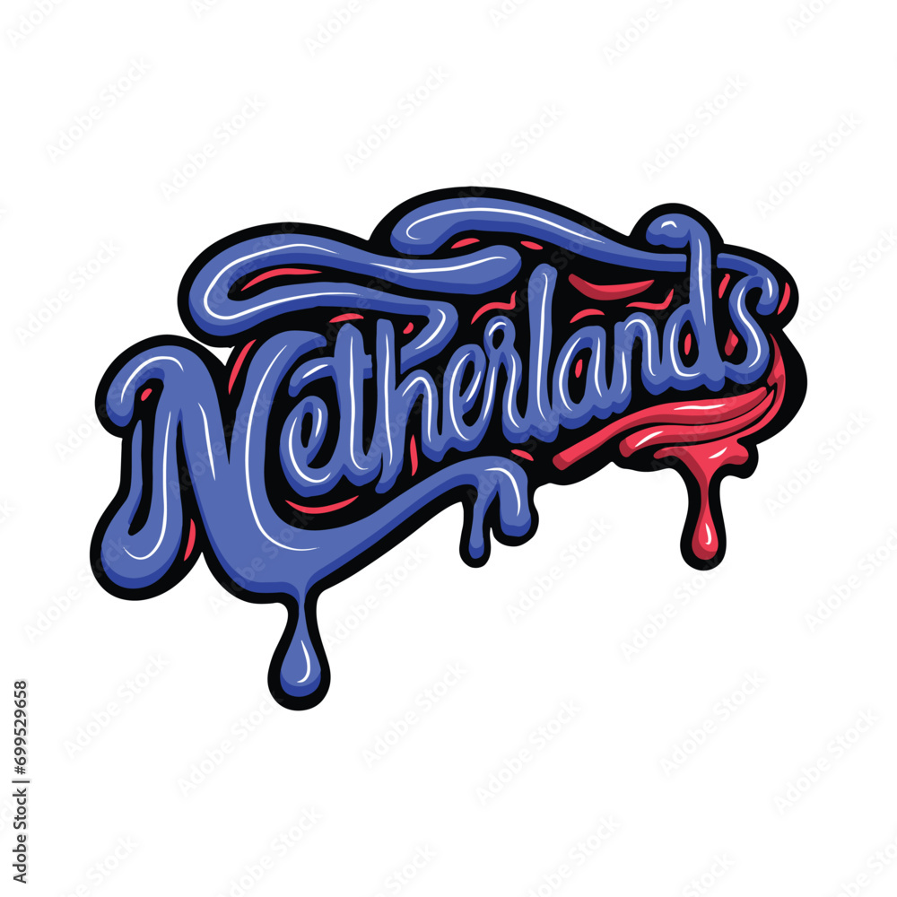 netherlands national graffiti typography art illustration