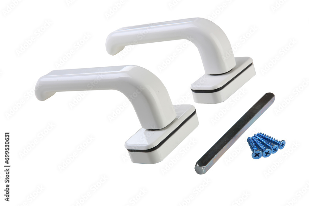 White plastic handles for plastic windows and doors White plastic handles for plastic windows and doors