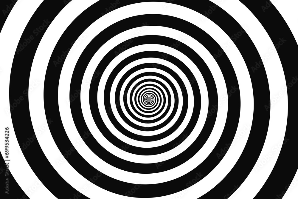 Obraz premium Spirala biało czarna, wir, tunel, głębia, perspektywa, tło, abstrakcja