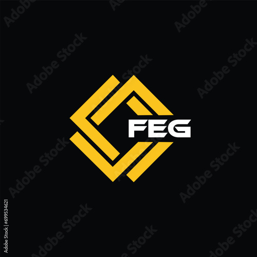 FEG letter design for logo and icon.FEG typography for technology, business and real estate brand.FEG monogram logo. photo