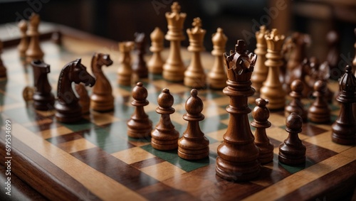 wooden chess board