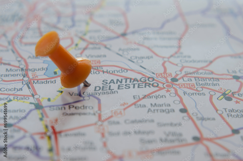 map of santiago del estero marked with a pin map of santiago del estero marked with a pin