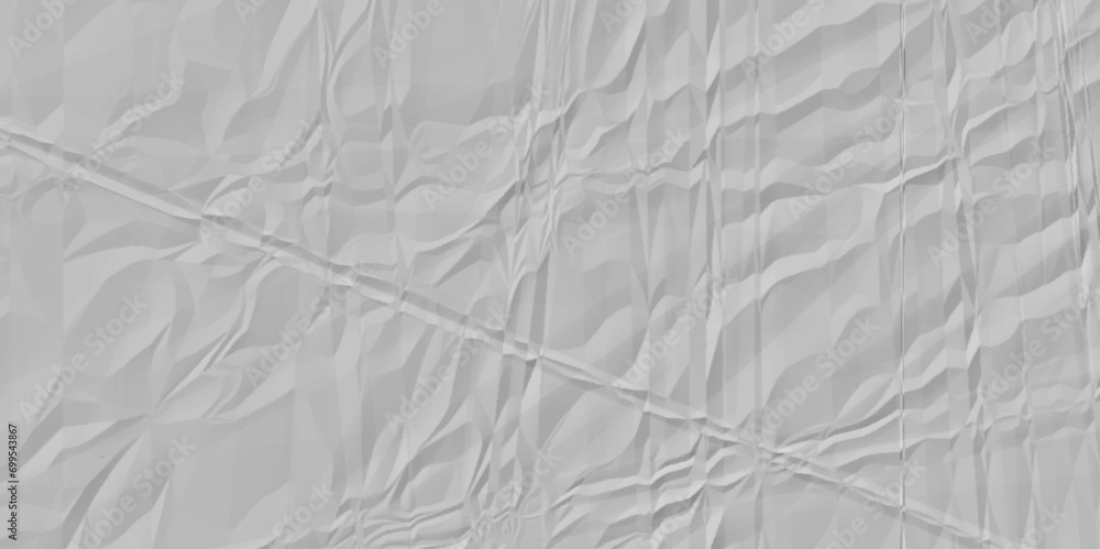 Fototapeta premium White crumpled paper background texture pattern overlay. wrinkled high resolution arts craft and canvas white crumpled paper. 
