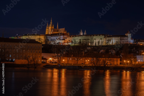 Statue on the famous Charles bridge in Prague, Czech republic