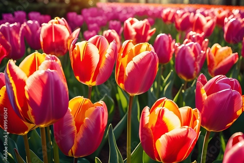 red and yellow tulips