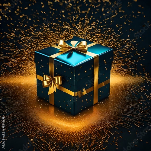 golden gift box  ,chrismats gift box , new year gift box, cinese new year gift box , birthday gift box , valentine day gift box , gift box , marriage gift box christmas gift box with ribbon photo