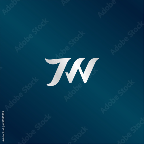 Alphabet letter icon logo JW