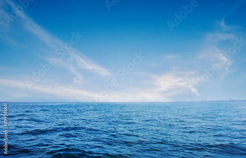 Beautiful blue sea and sky for background © xy