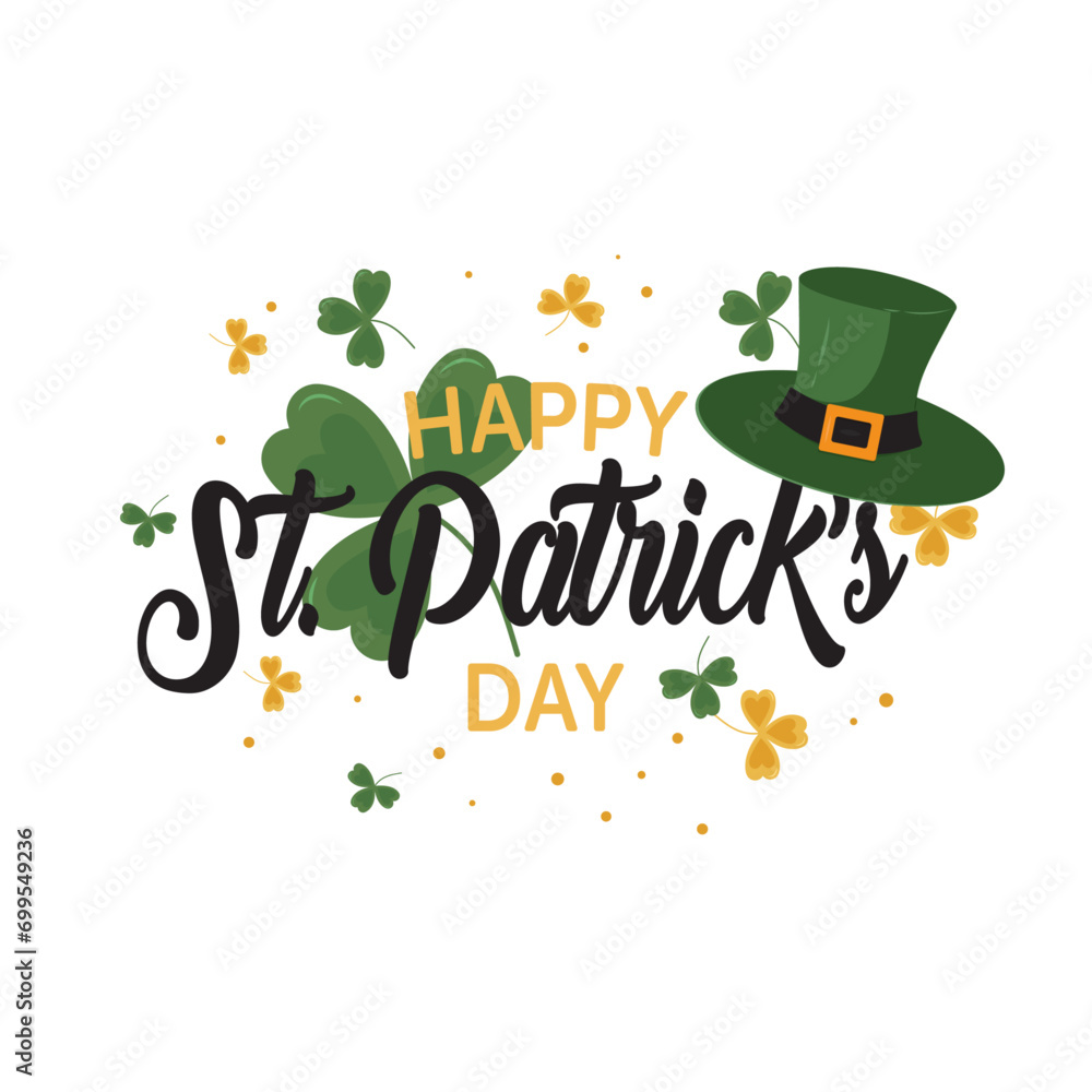 Naklejka premium St Patrick's Day label on a transparent background. It is a vector illustration.