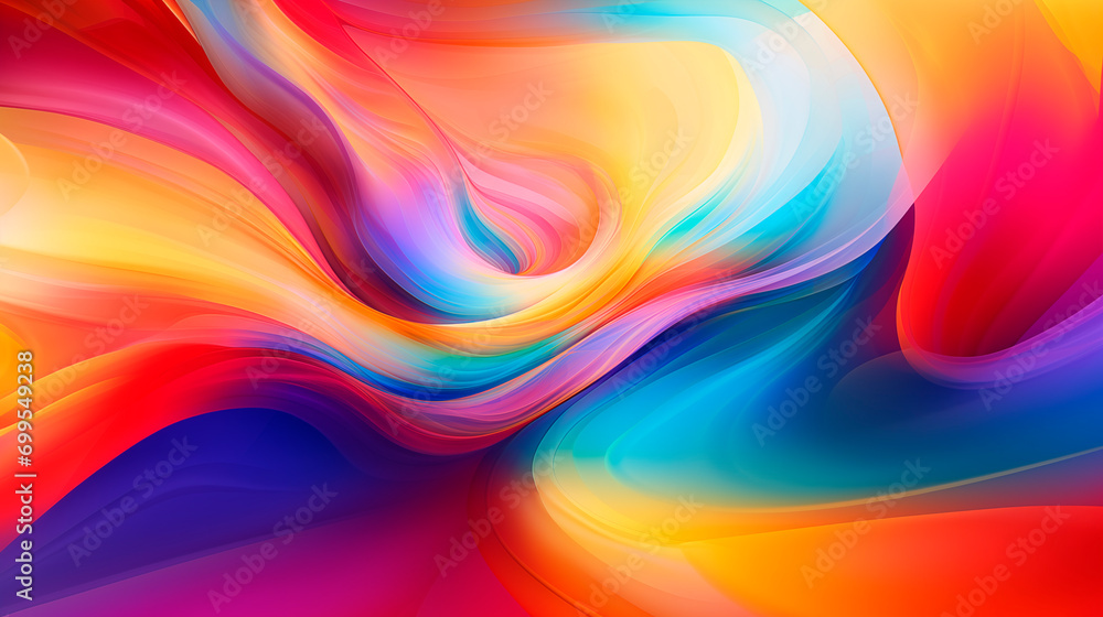 Fototapeta premium Abstract background with bright wavy lines. Wallpaper concept illustration