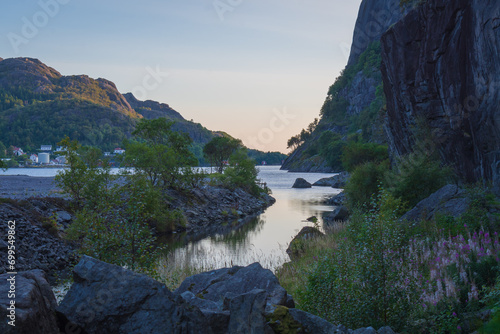 Obraz na płótnie Landscape of Helleren (Norway) w salonie