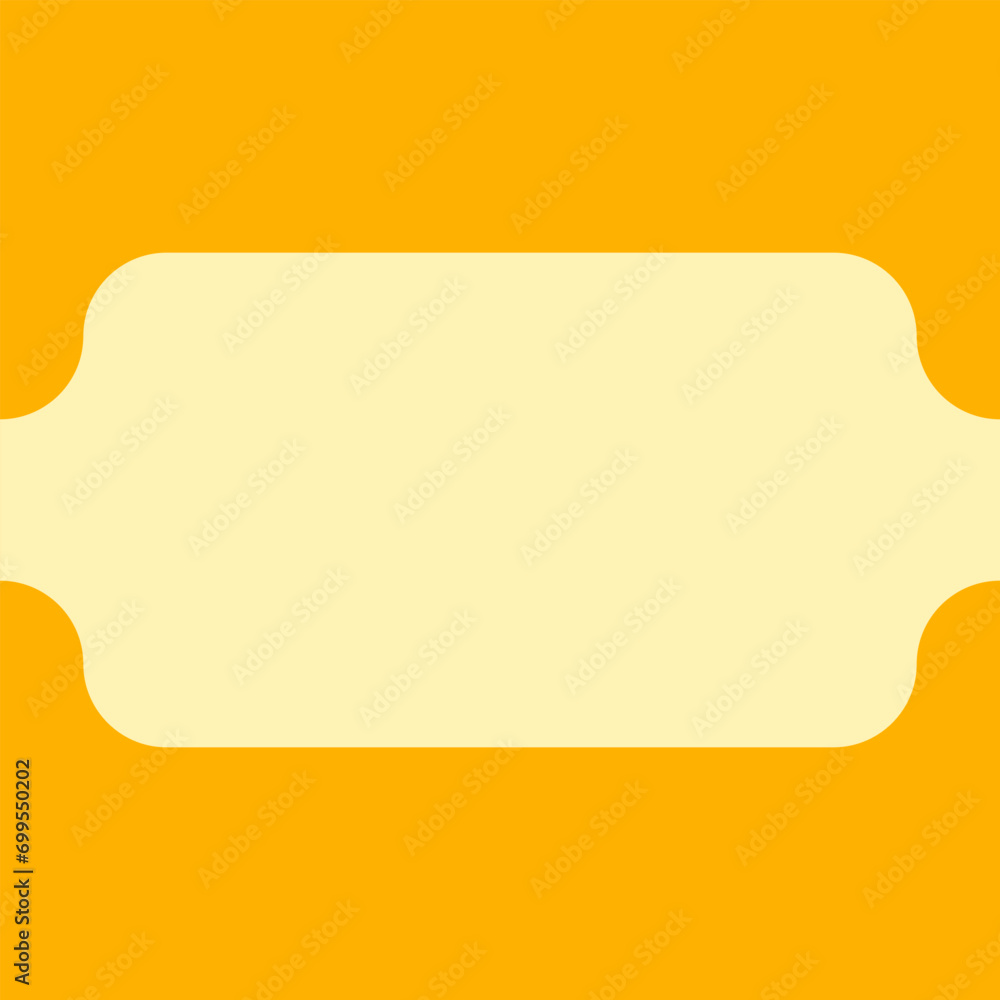 The frame and background are yellow in color. Blank clean vector template. The frame and background are yellow in color. Blank clean vector template.