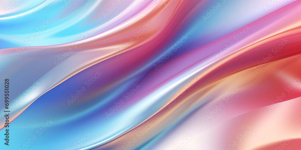 Naklejka premium A blurred background with a holographic rainbow foil design.