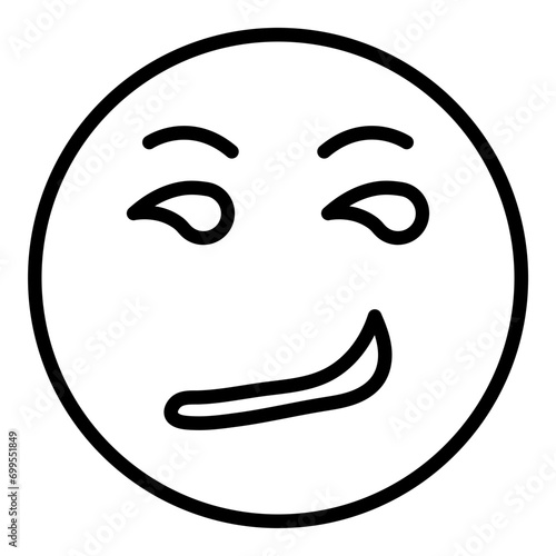 Slight Smirks Line Icon