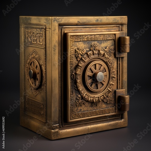 Historic antique art deco safe box