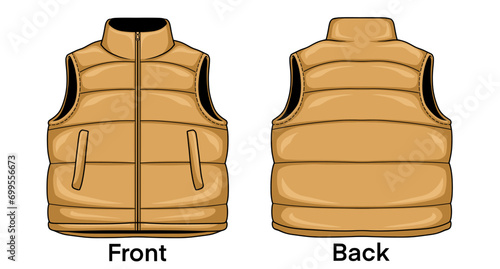 High quality vector | Vest front and back mock, suitable for your fashion business because it can be changed again. photo