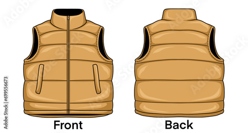 High quality vector | Vest front and back mock, suitable for your fashion business because it can be changed again.