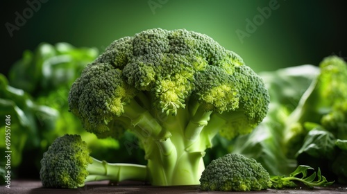 Wallpaper Mural Close-up of Broccoli. Generative AI Torontodigital.ca