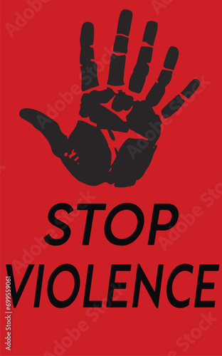 T shirt print STOP VIOLENCE vector image