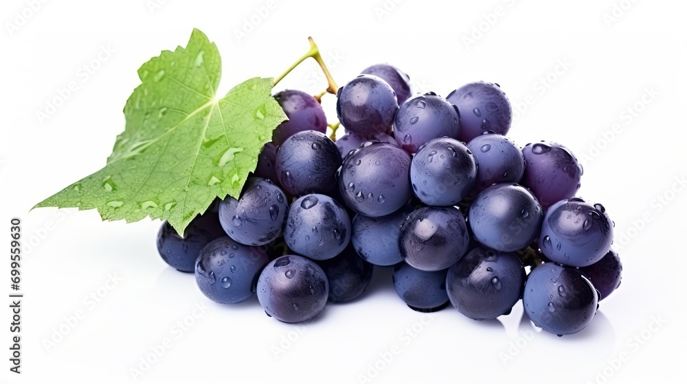 Isolated grapes. Generative AI Isolated grapes. Generative AI