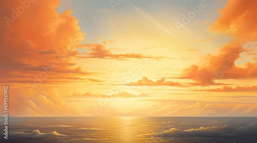 Sunrise sky. Generative AI