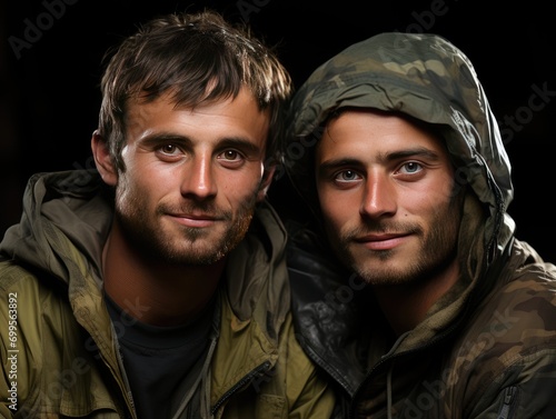 Two men in camo gear portrait © RDO