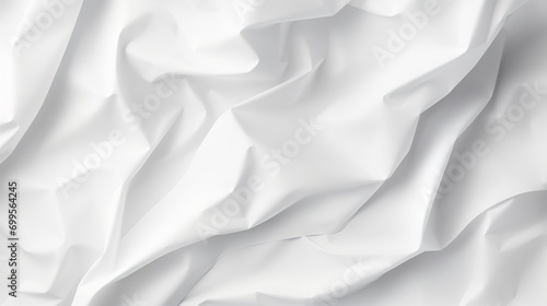 Abstract creased paper background. White paper for isolated background. Creased paper texture. photo
