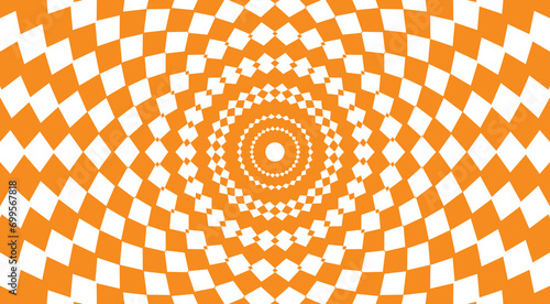 spiral orange abstract geometric pattern background