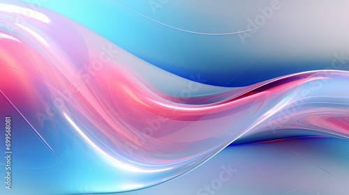 Captivating Abstract 3D Render of Light Emitter Glass with Iridescent Glow – Futuristic Technology Concept in Vibrant Colors and Dynamic Composition