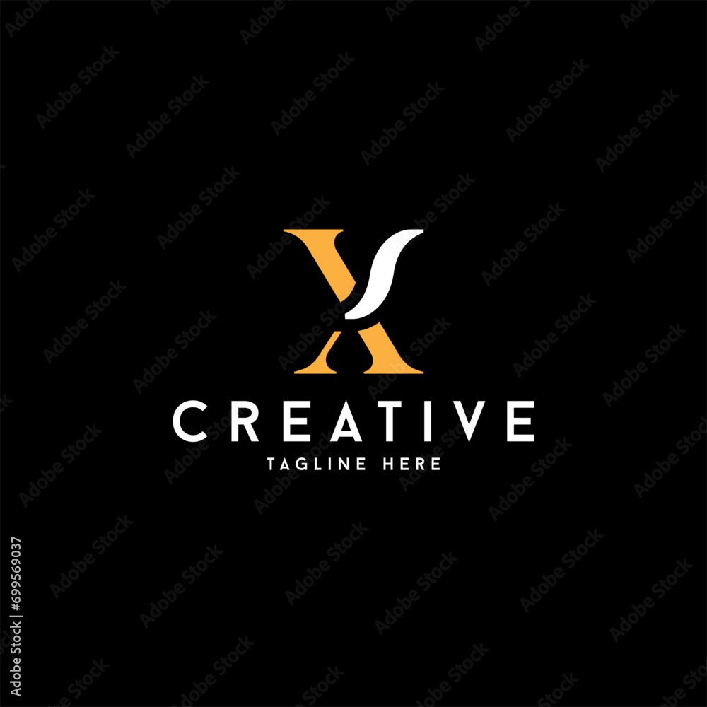 abstract letter X logo abstract letter X logo