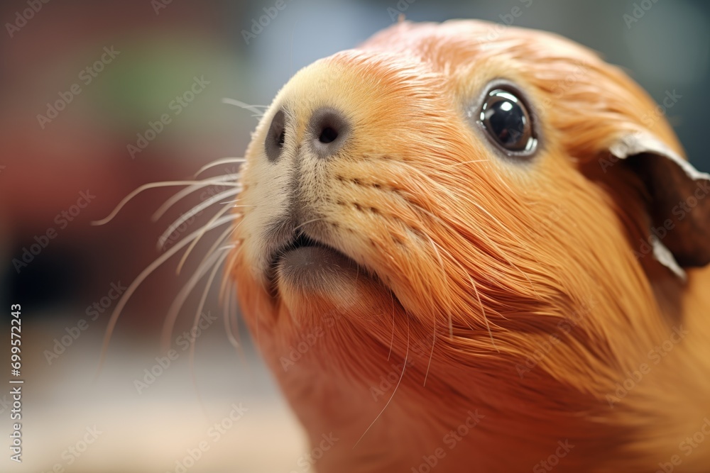 close-up on guinea pig胢s face during vocalization close-up on guinea pig胢s face during vocalization