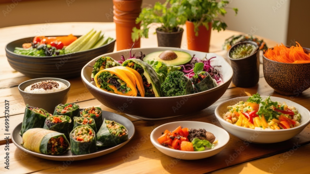 Healthy Vegan Lunch: A Delightful Array of Plant-Based Goodness Healthy Vegan Lunch: A Delightful Array of Plant-Based Goodness
