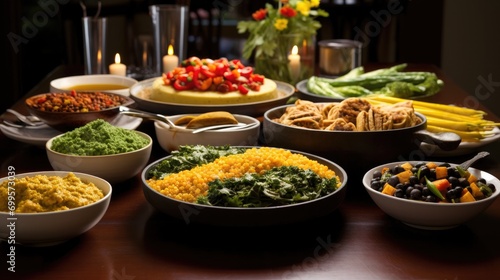 Gourmet Vegan Spread: Artful Arrangement of Plant-Based Delights