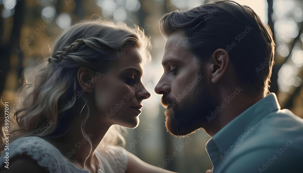 Naklejka premium portrait of a couple
